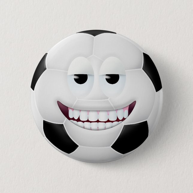 Fußball-Gesicht 2 Button (Vorderseite)