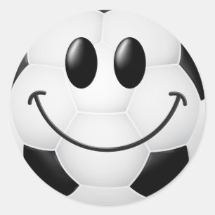 Fußball-Gesicht Runder Aufkleber