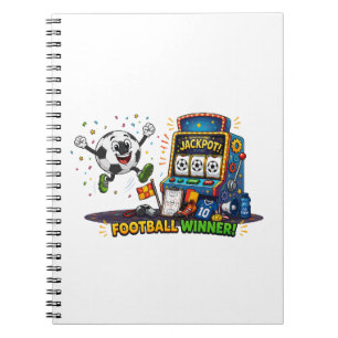 Fußball-Gewinner Jackpot-Slot-Maschine Fußball Notizblock
