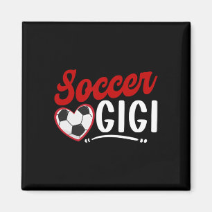 Fußball Gigi Herz Oma Gigi von einem Fußballspiele Magnet