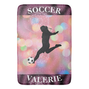 Fußball-Girls-Plum Sparkle-Farbblase Badematte