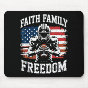 Fußball Glaube Familie Dom Patriotisch Christlich Mousepad
