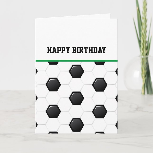 Fußball-Glückwunsch zum Geburtstag Faltkarte Karte (Vorderseite)