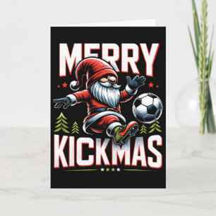 Fußball-Gnom Frohe Kickmas Karte