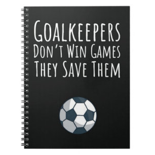Fußball Goalie gibt Futbol Goalkeeper Boys Girls Notizblock