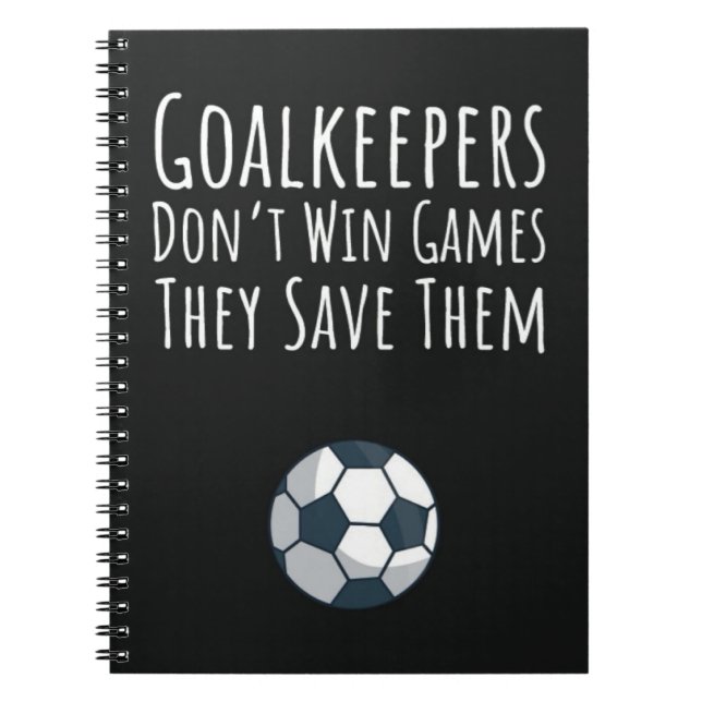 Fußball Goalie gibt Futbol Goalkeeper Boys Girls Notizblock (Vorderseite)