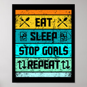 Fußball Goalie Hockey Goalie Lacrosse für Männer F Poster
