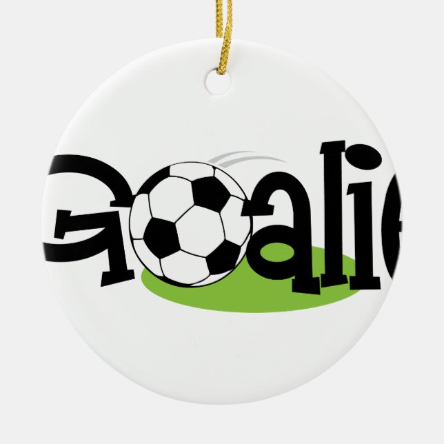 Fußball Goalie Keramik Ornament (Vorne)