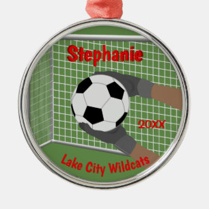 Fußball-Goalie Personalisiertes Ornament Aus Metall