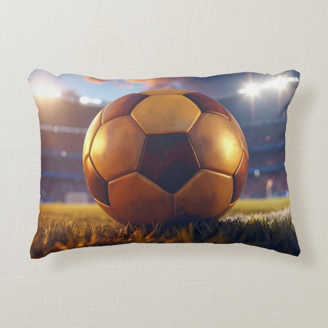 Fußball - Goldball Dekokissen (Vorderseite)