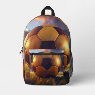 Fußball - Goldener Ball Bedruckter Rucksack