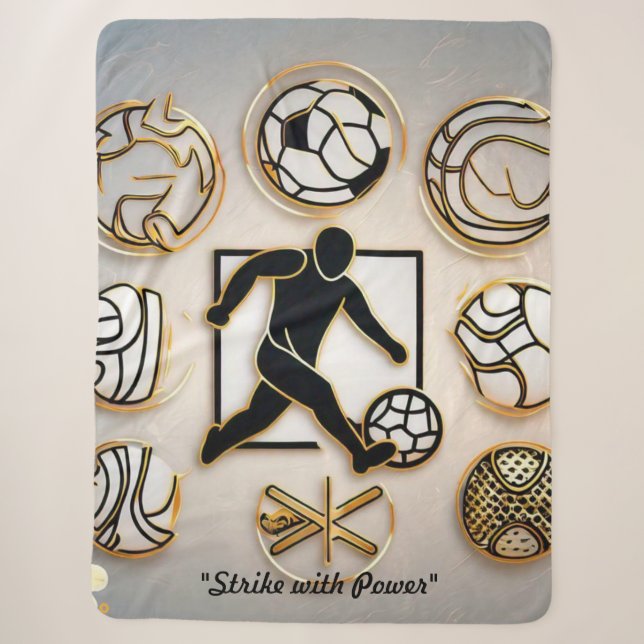 "Fußball-Grafikdesigns" Sherpadecke (Vorderseite)