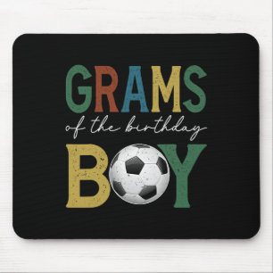 Fußball-Gramm des Geburtstagsjungen Familien-Match Mousepad