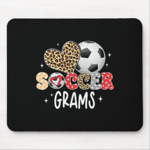 Fußball Grams Süßer Leopard Herz Fußballspieler Li Mousepad