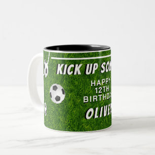 Fußball Gras Sport Geburtstag Zweifarbige Tasse
