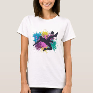 Fußball-Graustufen T-Shirt