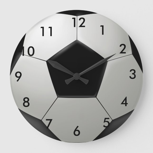 Fußball Große Wanduhr (Vorderseite)