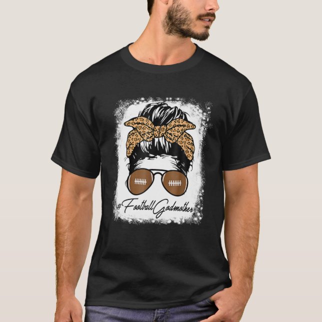 Fußball-Großmutter-Leben mit Leopardenschlamassel T-Shirt (Vorderseite)