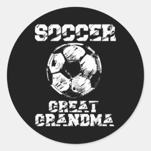 Fußball Großmutter Lustiger Fußballspieler Großmut Runder Aufkleber