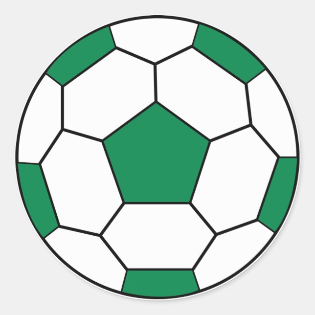 Fußball-Grün-Aufkleber Runder Aufkleber (Vorderseite)