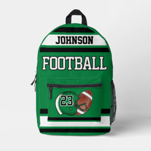 Fußball grün - bearbeitbar bedruckter rucksack