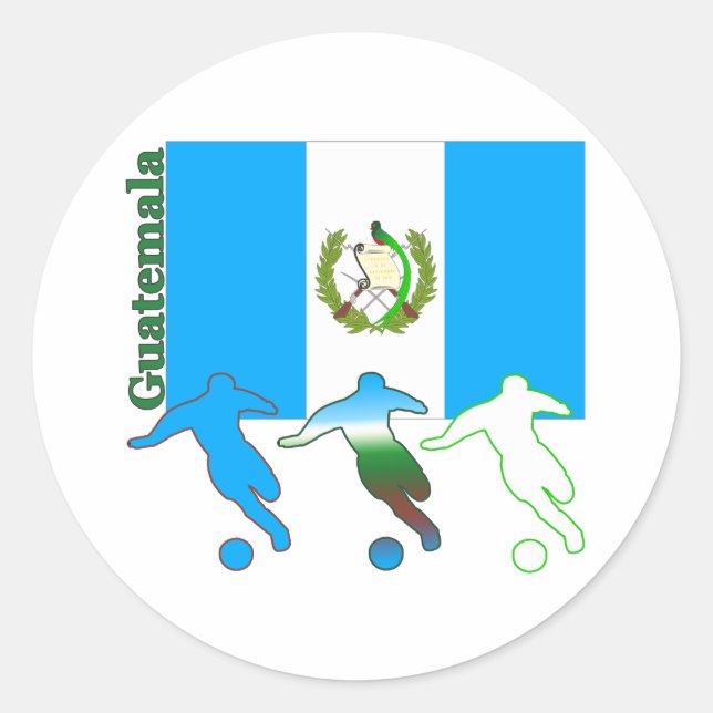 Fußball Guatemala Runder Aufkleber (Vorderseite)