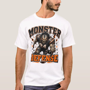 Fußball Halloween Monster Vintage Sportmaskottchen T-Shirt
