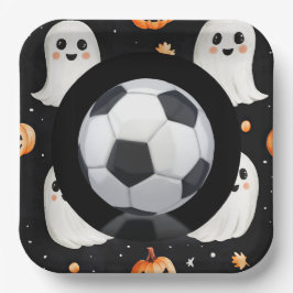 Fußball Halloween Thema mit Ball Pappteller