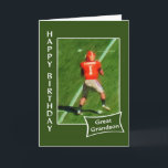Fußball - Happy Birthday Great Grandson Karte<br><div class="desc">Lass deinem Urenkel,  dass du sein #1-Fan bist,  mit dieser Geburtstagskarte,  die ein rotes Gemälde eines Fußballquartiers zeigt.</div>