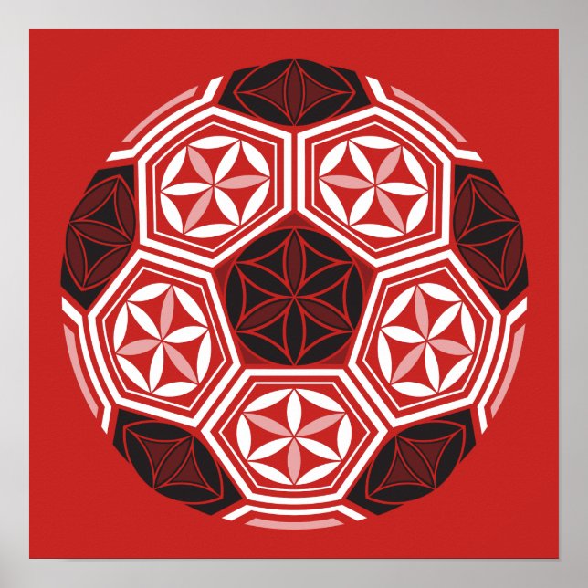 Fußball-heilige Geometrie Poster (Vorne)