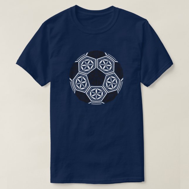 Fußball-heilige Geometrie T-Shirt (Design vorne)