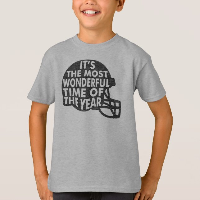 Fußball Helm Es ist der Wonderfu Gray T-Shirt (Vorderseite)