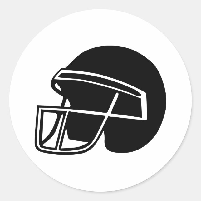 Fußball - Helm Runder Aufkleber (Vorderseite)