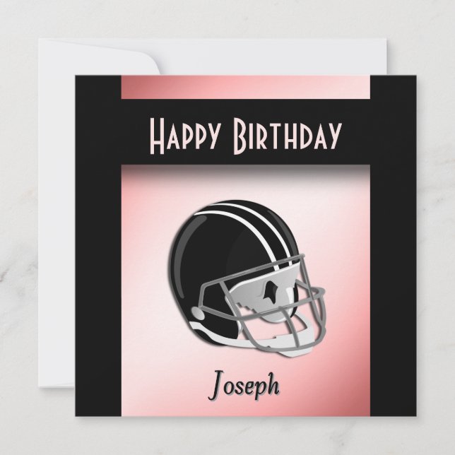 Fußball Helmet Geburtstagsparty Einladung (Vorderseite)