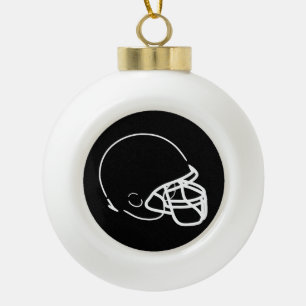 Fußball Helmet Keramik Kugel-Ornament