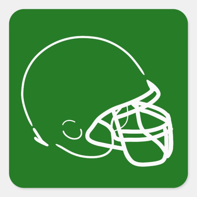 Fußball Helmet Quadratischer Aufkleber (Vorderseite)