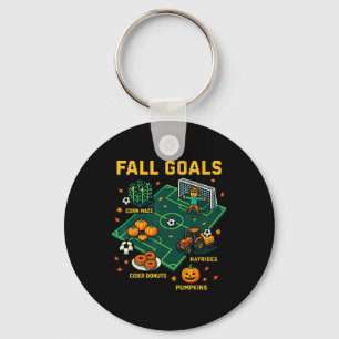 Fußball Herbst Tore Spaß Kinder Herbst Pixel Video Schlüsselanhänger