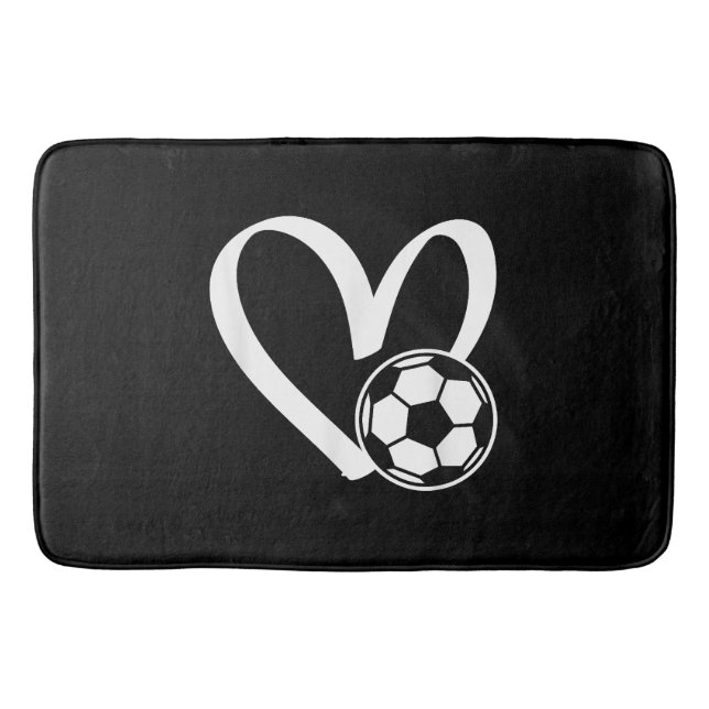 Fußball-Herz Badematte (Vorderseite)