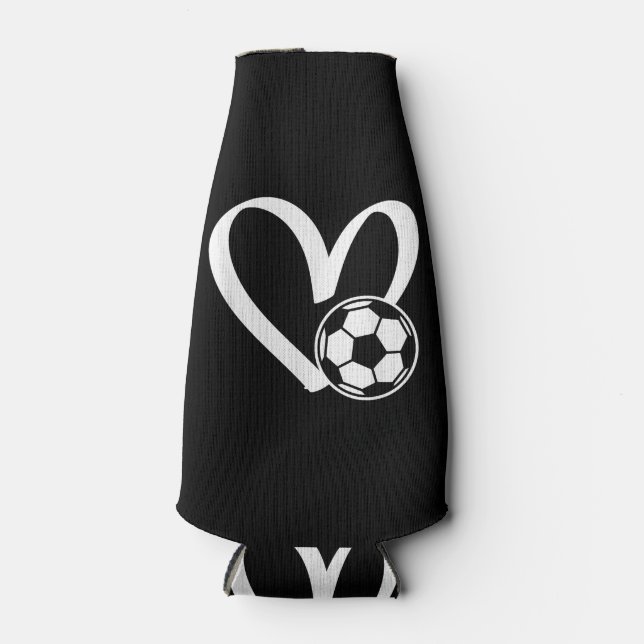 Fußball-Herz Flaschenkühler (Vorderseite)