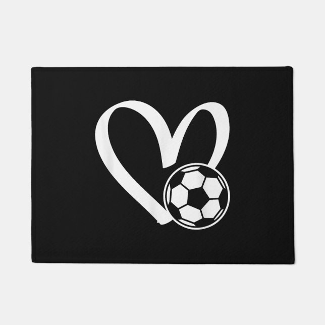 Fußball-Herz Fußmatte (Vorderseite)