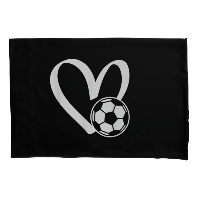 Fußball-Herz Kissenbezug (Vorderseite)