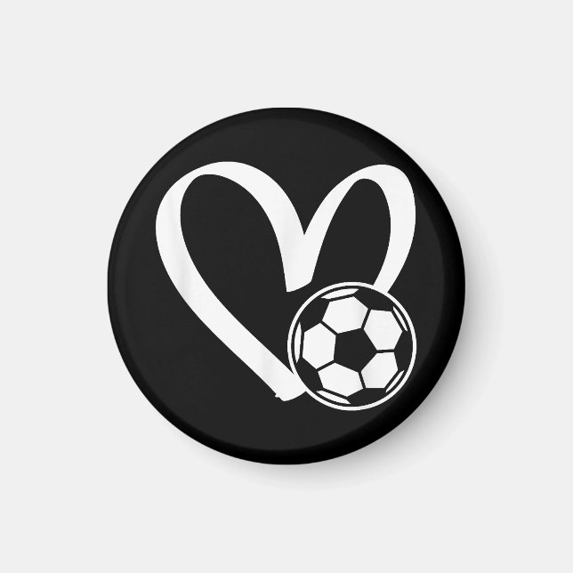 Fußball-Herz Magnet (Vorne)