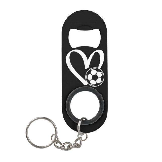 Fußball-Herz Mini Flaschenöffner (Vorderseite)