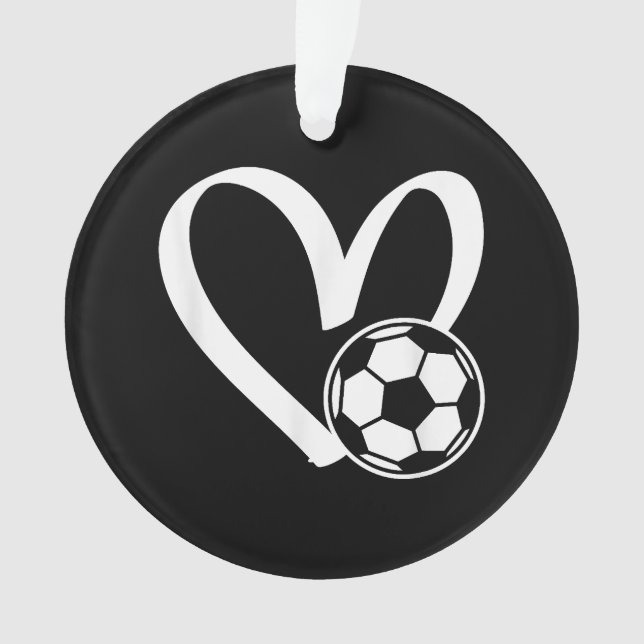 Fußball-Herz Ornament (Vorderseite)