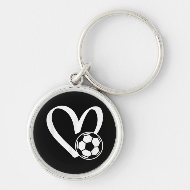 Fußball-Herz Schlüsselanhänger (Vorne)