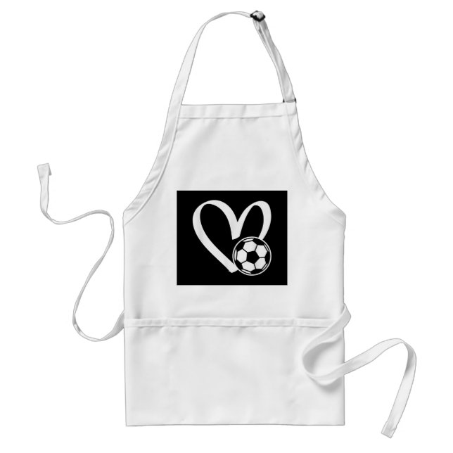 Fußball-Herz Schürze (Vorne)