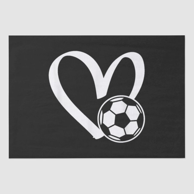 Fußball-Herz Seidenpapier (Vorderseite)