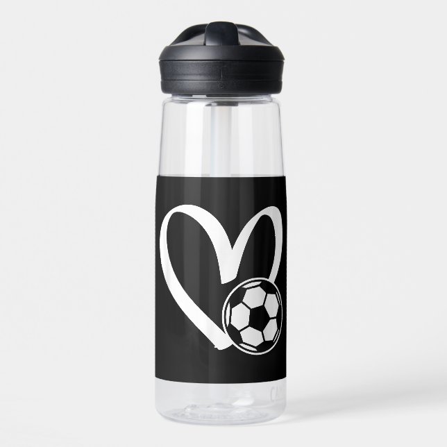 Fußball-Herz Trinkflasche (Vorne)
