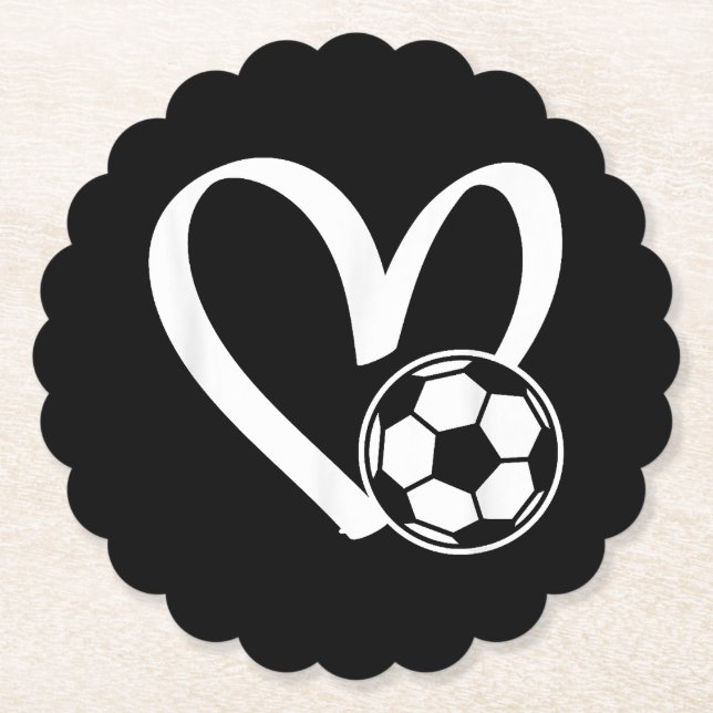 Fußball-Herz Untersetzer (Vorderseite)