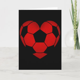 Fußball Herz Valentinstag für Jungen Mädchen Kinde Karte